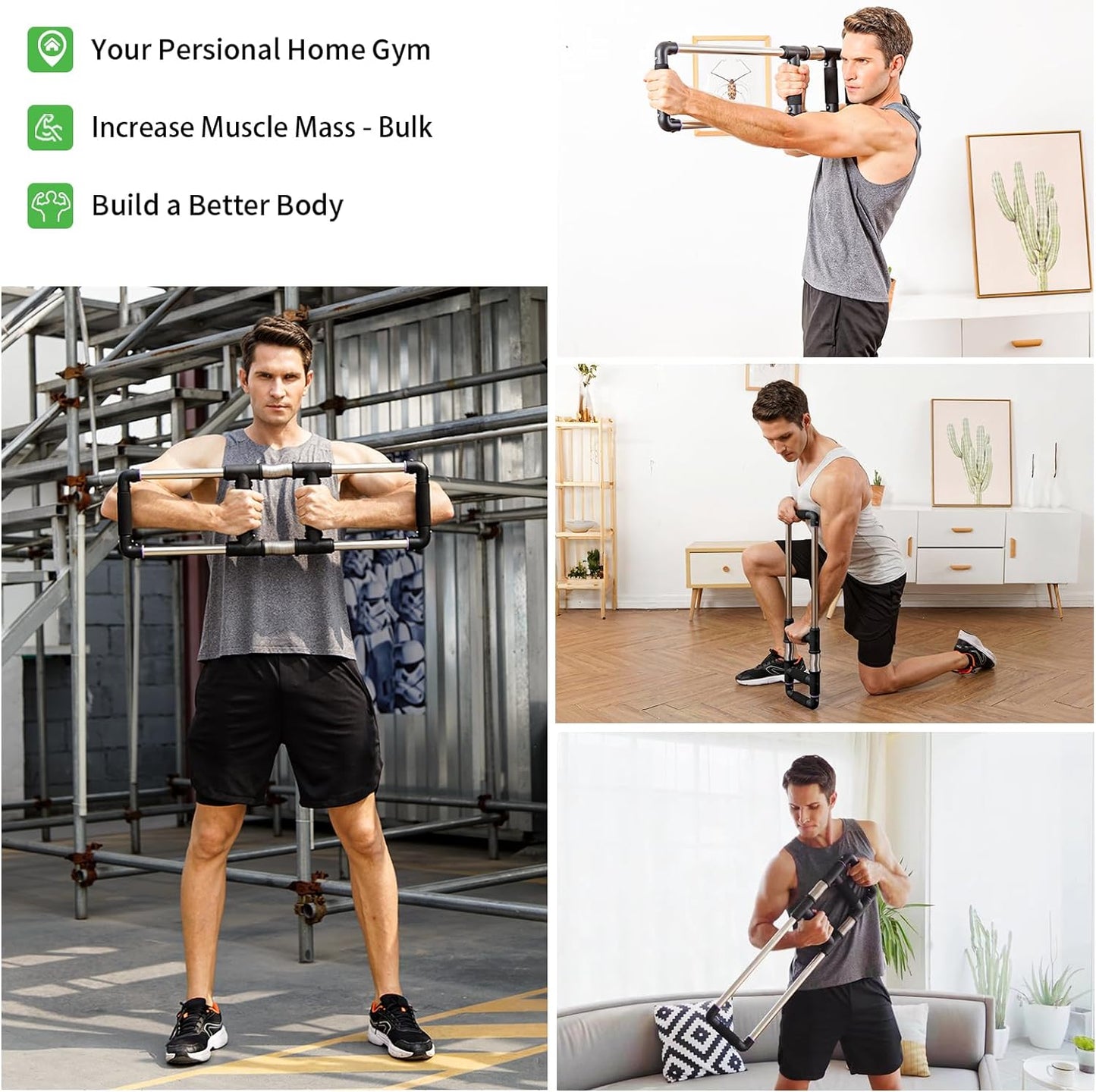 Push down Machine - Chest Exerciser at Home Workout Equipment, Arm Trainer - Portable Spring Resistance Exercise Gym Kit for Home, Travel or Outdoors