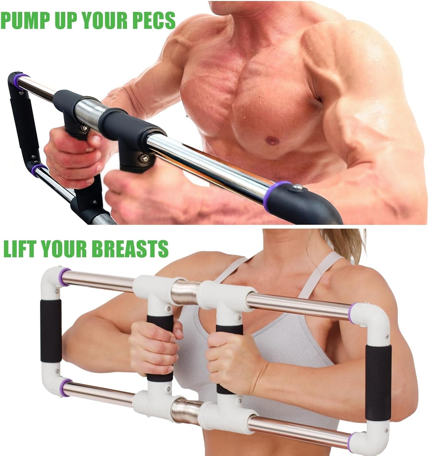 Push down Machine - Chest Exerciser at Home Workout Equipment, Arm Trainer - Portable Spring Resistance Exercise Gym Kit for Home, Travel or Outdoors