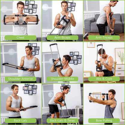 Push down Machine - Chest Exerciser at Home Workout Equipment, Arm Trainer - Portable Spring Resistance Exercise Gym Kit for Home, Travel or Outdoors